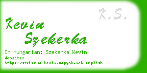 kevin szekerka business card